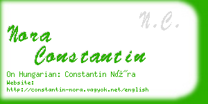 nora constantin business card